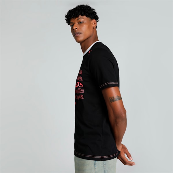 PUMA x RCB Men's Athleisure Tee, PUMA Black, extralarge-IND