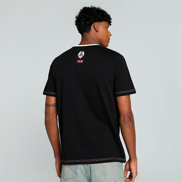 PUMA x RCB Men's Athleisure Tee, PUMA Black, extralarge-IND