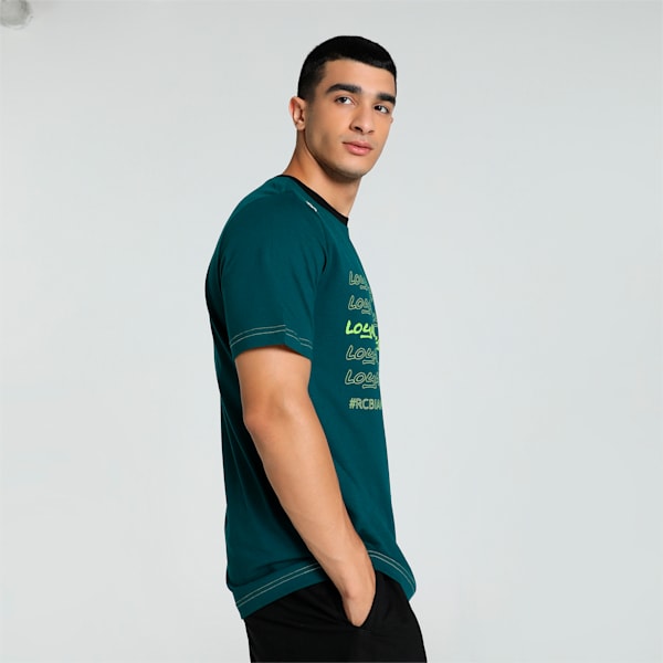 PUMA x RCB Men's Athleisure Tee, Deep Teal, extralarge-IND