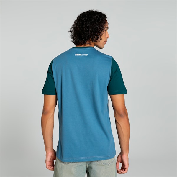 PUMA x RCB Men's Athleisure Tee, Deep Dive-Deep Teal, extralarge-IND