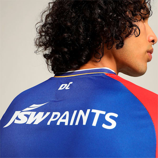 DC 2024 Replica Men's Cricket Jersey, For All Time Red-Strong Blue, extralarge-IND