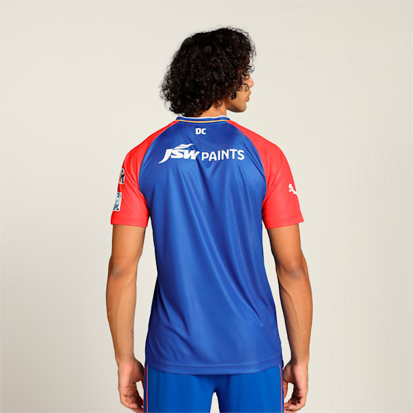 DC 2024 Replica Men's Cricket Jersey, For All Time Red-Strong Blue, extralarge-IND