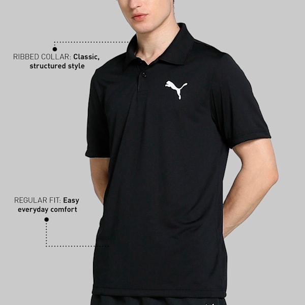 Performance Men's Polo, Puma Black, extralarge-IND