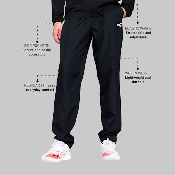 Men's Cricket Woven Pants, Puma Black, extralarge-IND