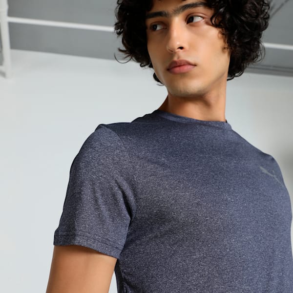 Teams Cricket Heather Men's Slim Fit Tee, Peacoat-Heather, extralarge-IND