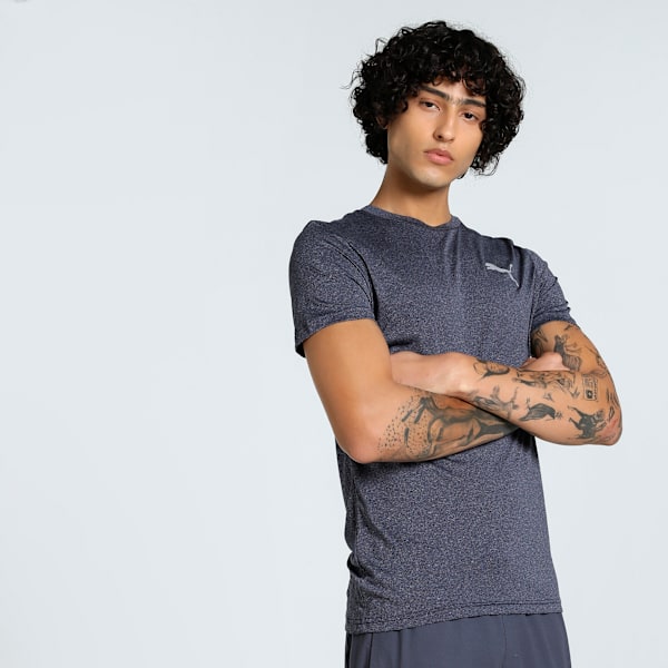 Performance Heather Men's Slim Fit Tee, Peacoat-Heather, extralarge-IND