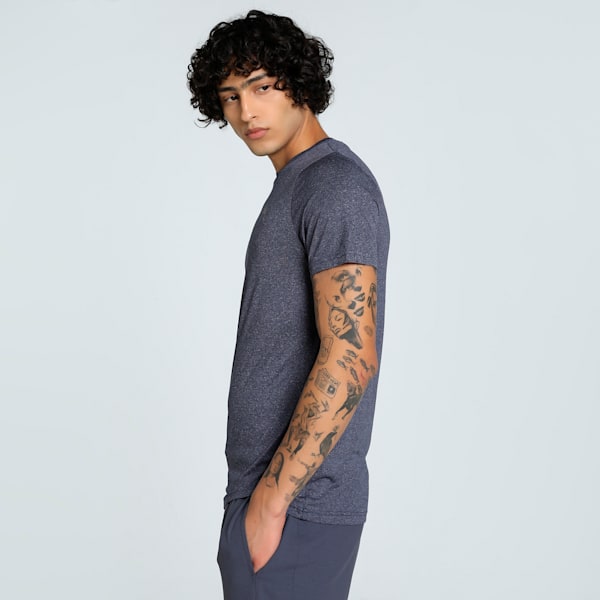Teams Cricket Heather Men's Slim Fit Tee, Peacoat-Heather, extralarge-IND