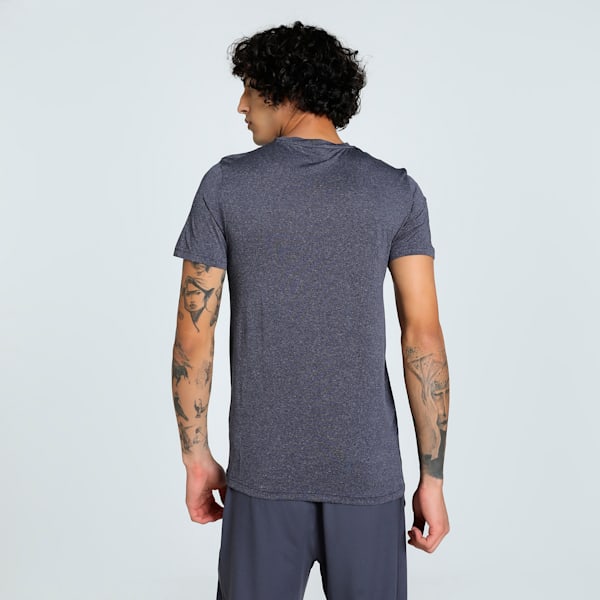 Teams Cricket Heather Men's Slim Fit Tee, Peacoat-Heather, extralarge-IND