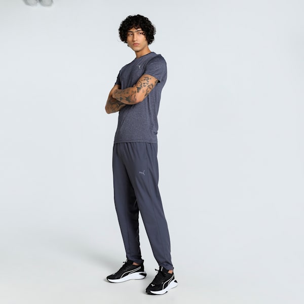 Teams Cricket Heather Men's Slim Fit Tee, Peacoat-Heather, extralarge-IND