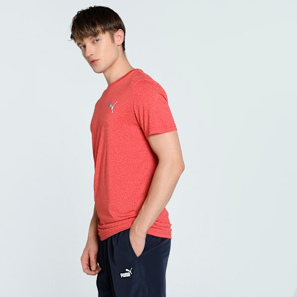 Performance Heather Men's Slim Fit Tee, High Risk Red-Heather, extralarge-IND
