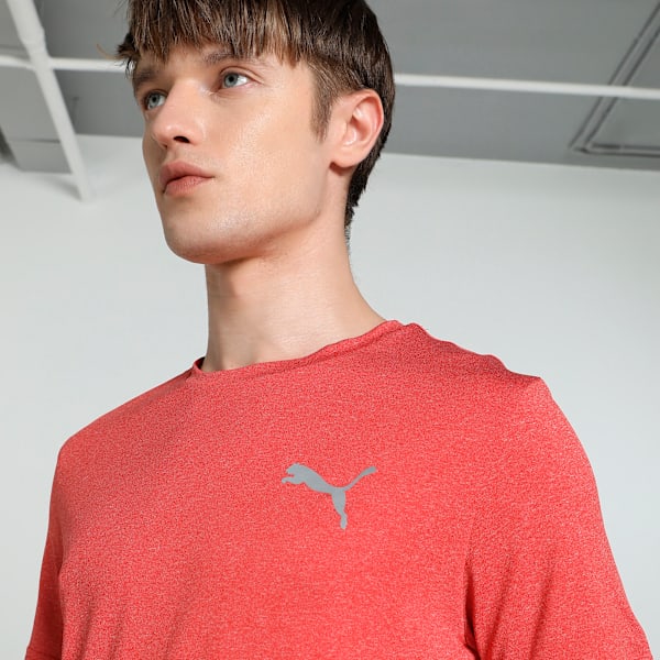 Performance Heather Men's Slim Fit Tee, High Risk Red-Heather, extralarge-IND
