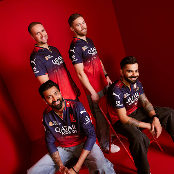 PUMA x RCB 2025 Men's Official Match Jersey, PUMA Navy-Flame Scarlet, extralarge-IND