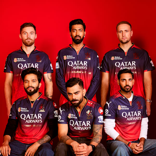 PUMA x RCB 2025 Men's Official Match Jersey, PUMA Navy-Flame Scarlet, extralarge-IND