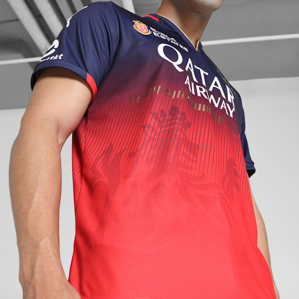 PUMA x RCB 2025 Men's Official Match Jersey, PUMA Navy-Flame Scarlet, extralarge-IND