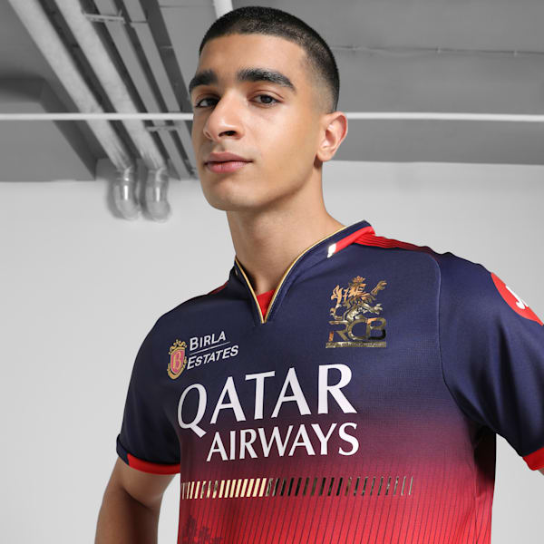 PUMA x RCB 2025 Men's Official Match Jersey, PUMA Navy-Flame Scarlet, extralarge-IND