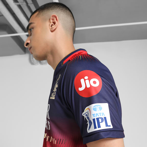 PUMA x RCB 2025 Men's Official Match Jersey, PUMA Navy-Flame Scarlet, extralarge-IND