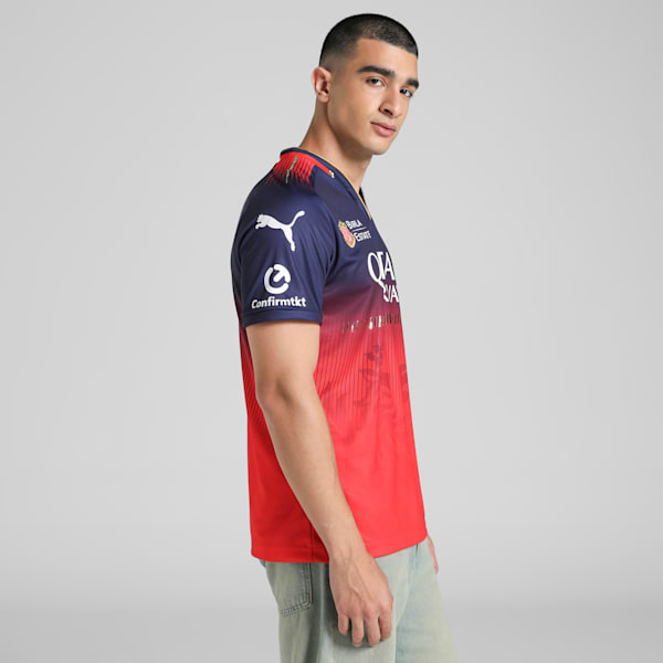PUMA x RCB 2025 Men's Official Match Jersey, PUMA Navy-Flame Scarlet, extralarge-IND