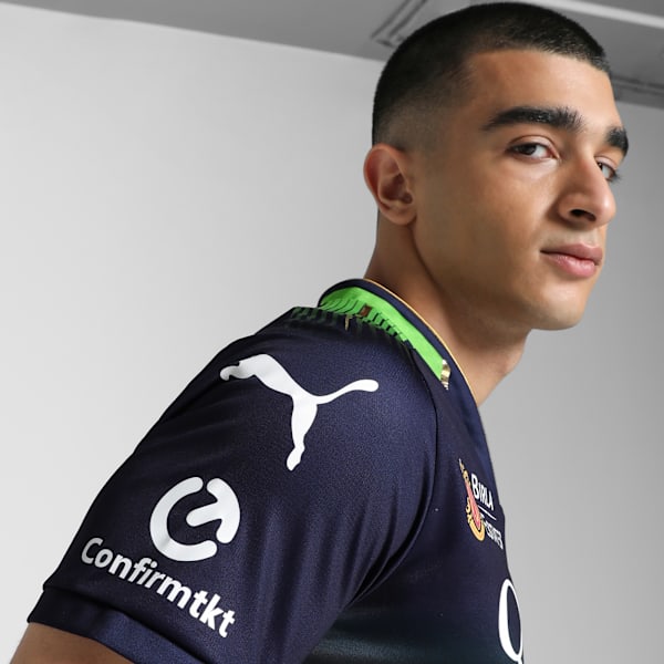 PUMA x RCB 2025 Men's Official Match Jersey, PUMA Navy-Parakeet Green, extralarge-IND