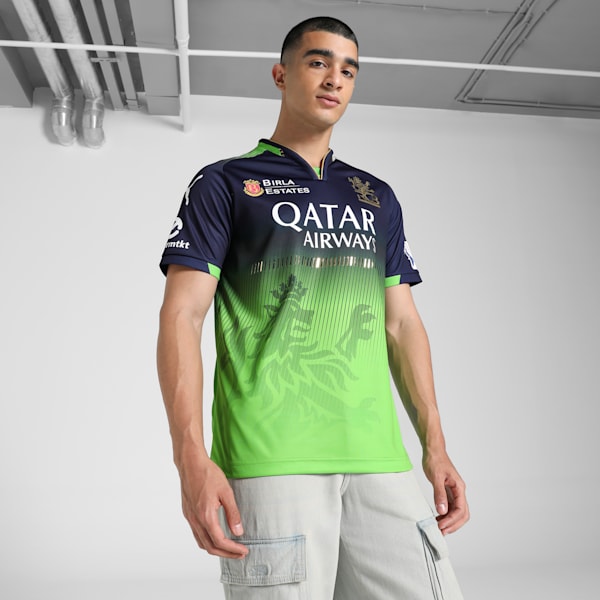 PUMA x RCB 2025 Men's Official Match Jersey, PUMA Navy-Parakeet Green, extralarge-IND