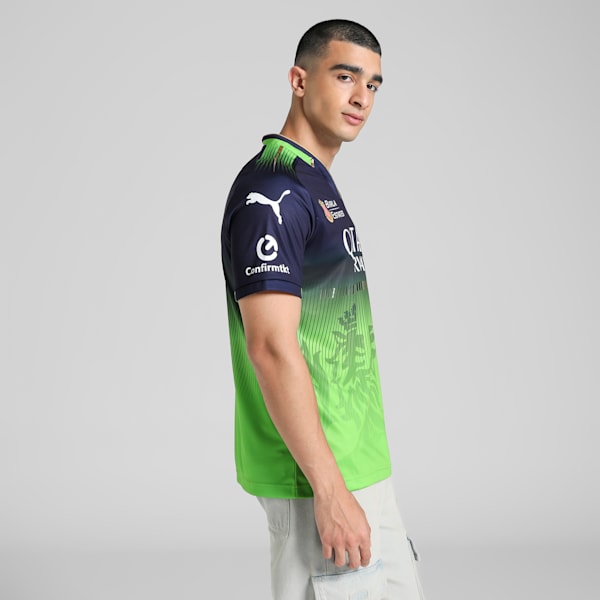 PUMA x RCB 2025 Men's Official Match Jersey, PUMA Navy-Parakeet Green, extralarge-IND
