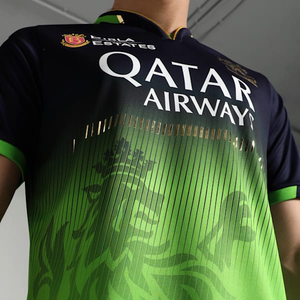 PUMA x RCB 2025 Men's Official Match Jersey, PUMA Navy-Parakeet Green, extralarge-IND