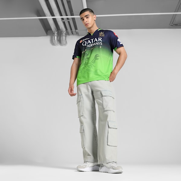 PUMA x RCB 2025 Men's Official Match Jersey, PUMA Navy-Parakeet Green, extralarge-IND