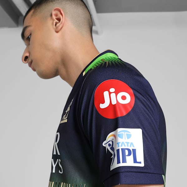 PUMA x RCB 2025 Men's Official Match Jersey, PUMA Navy-Parakeet Green, extralarge-IND