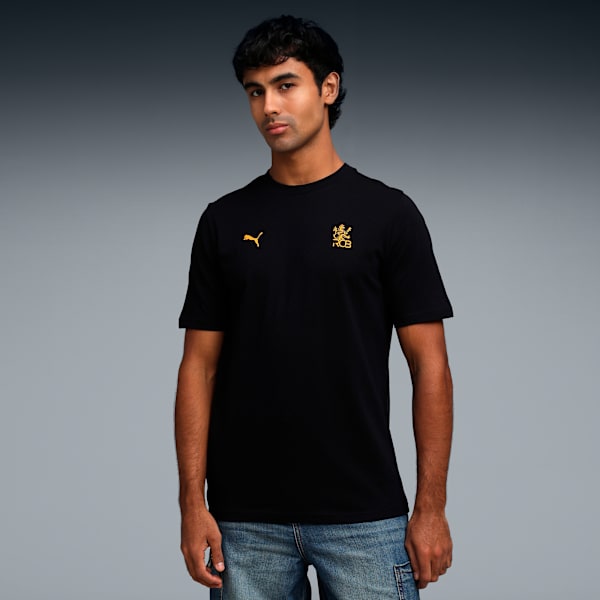 Puma X RCB Men's Team Logo Classic Tee, PUMA Black, extralarge-IND