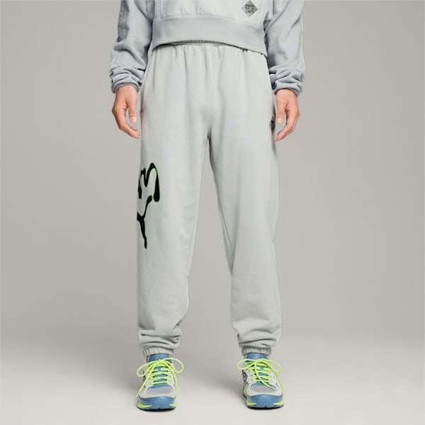 PUMA x PERKS AND MINI Graphic Sweatpants, Flat Light Gray