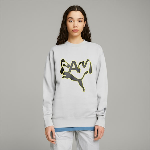 PUMA x PERKS AND MINI Crewneck Sweatshirt, Flat Light Gray