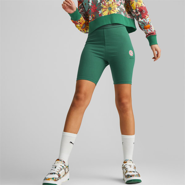 Mallas cortas PUMA x LIBERTY para mujer, Vine, extralarge