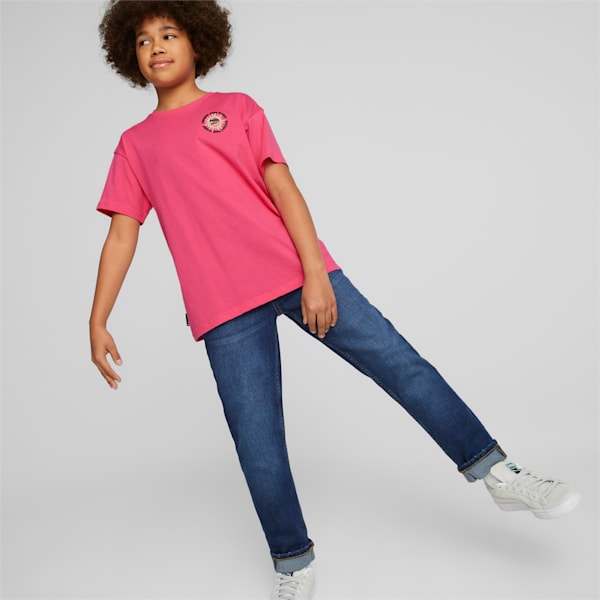 Downtown Big Kids' Graphic Tee, Glowing Pink
