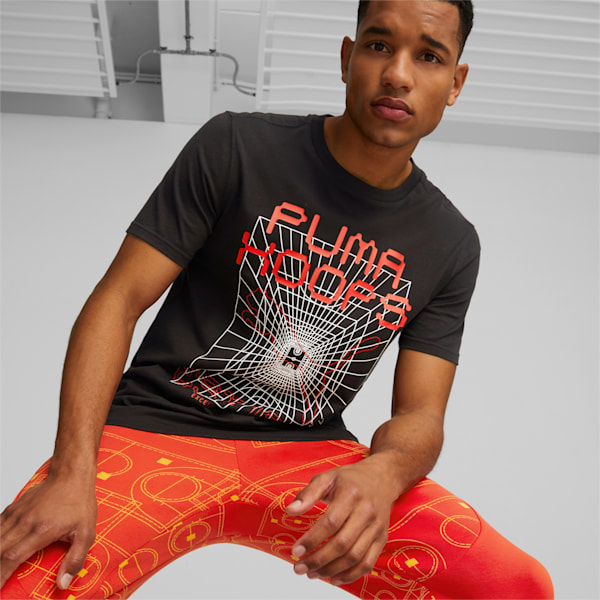 Game Plan Men's Regular Fit Basketball T-Shirt, PUMA Black, extralarge-IND