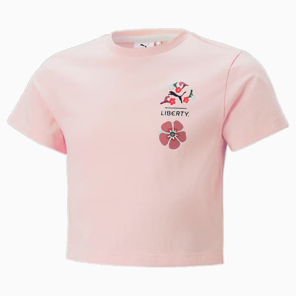 キッズ ガールズ PUMA x LIBERTY 半袖 Tシャツ 110-128cm, Rose Dust