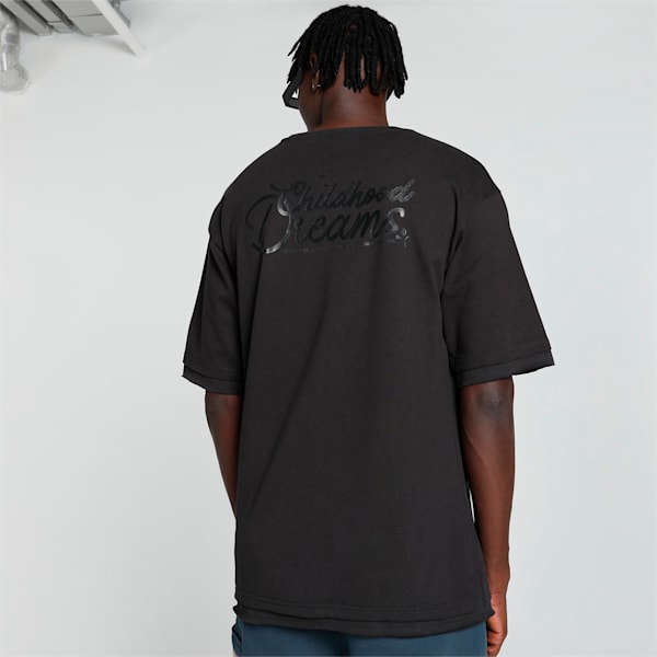 PUMA x CHILDHOOD DREAMS Men's Mesmerize Oversized Basketball T-shirt, PUMA Black, extralarge-IND