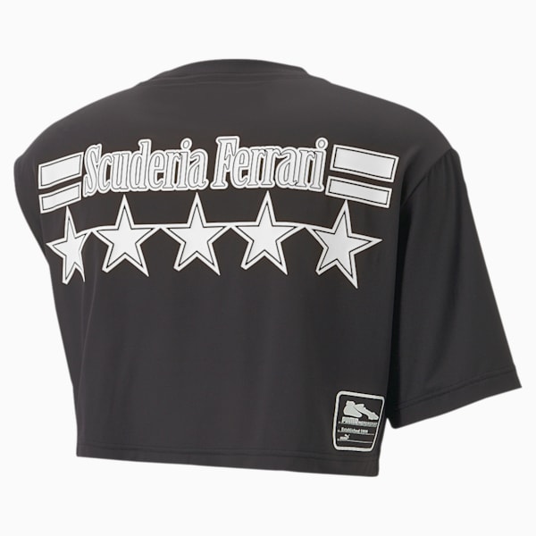 Camiseta PUMA x SCUDERIA FERRARI x JUNE AMBROSE ASMTRC para mujer, PUMA Black, extralarge