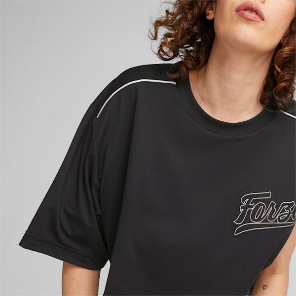Camiseta PUMA x SCUDERIA FERRARI x JUNE AMBROSE ASMTRC para mujer, PUMA Black, extralarge