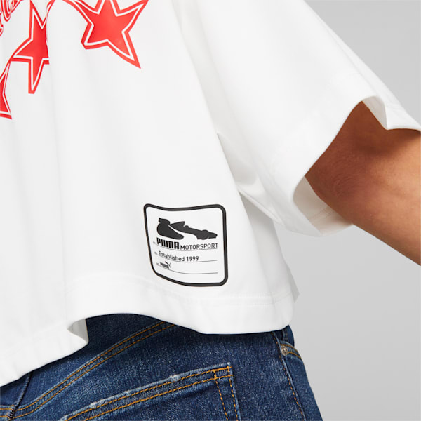 PUMA x SCUDERIA FERRARI x JUNE AMBROSE ASMTRC Tee Women, PUMA White