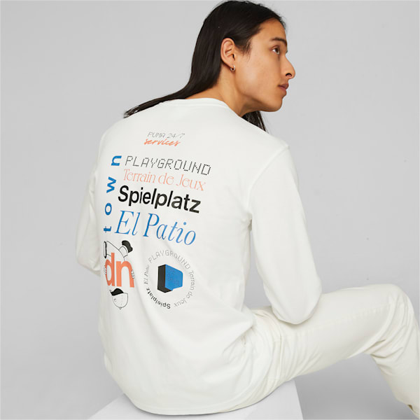 ユニセックス アップタウン グラフィック Tシャツ 長袖, PUMA White, extralarge-JPN