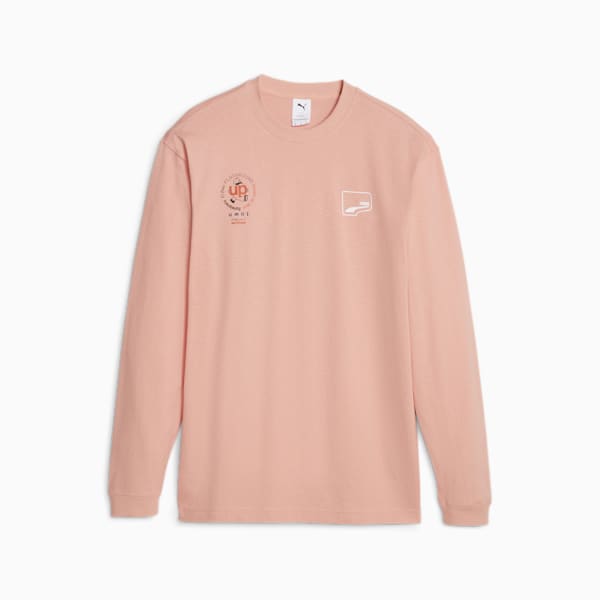 ユニセックス アップタウン グラフィック 長袖 Tシャツ, Poppy Pink, extralarge-JPN