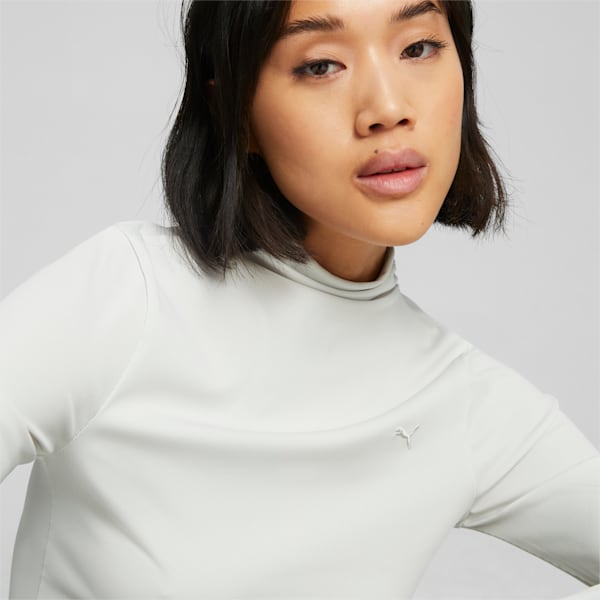 ウィメンズ YONA リブ モック Tシャツ 長袖, Sedate Gray, extralarge-JPN