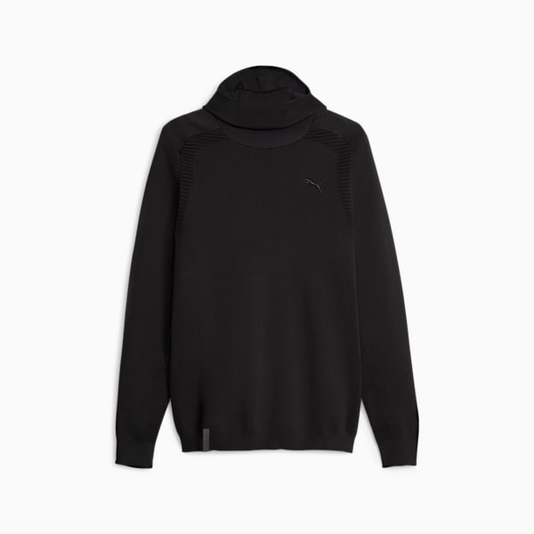 Sherpa Lined Scuba Hoodie - Black/Black