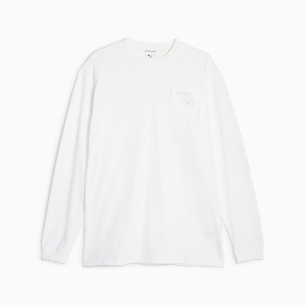 ユニセックス MMQ サービス ライン ポケット Tシャツ 長袖, PUMA White, extralarge-JPN