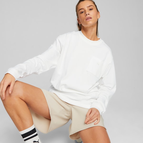 MMQ Service Line Long-Sleeve Tee, PUMA White, extralarge