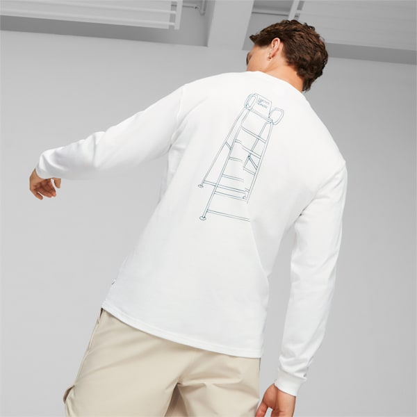 ユニセックス MMQ サービス ライン ポケット Tシャツ 長袖, PUMA White, extralarge-JPN