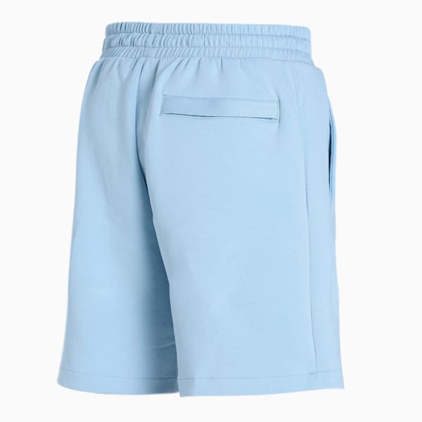 Super Combed Cotton Smart Fit One Side Zipper Shorts Blue Melange