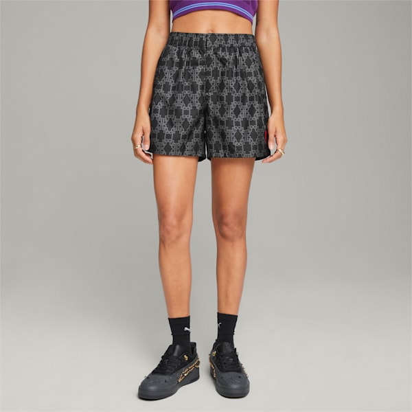 PUMA x DAPPER DAN Women's Shorts, PUMA Black, extralarge-IND