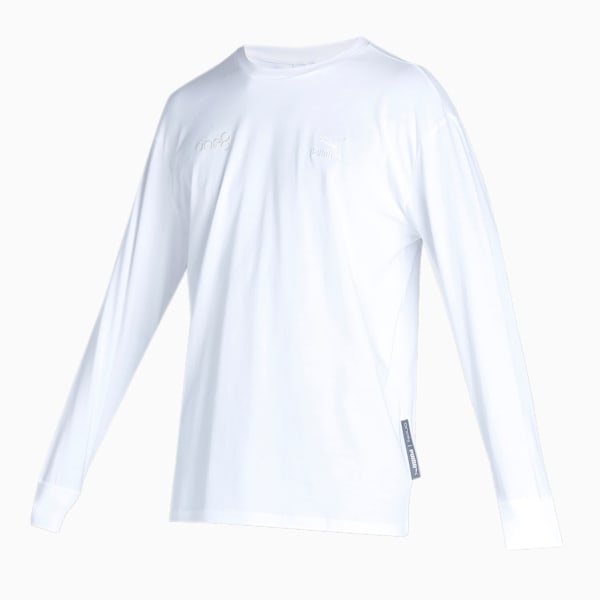 PUMA x one8 Classics Relaxed-Fit Long Sleeve Men's Relaxed Fit T-Shirt, PUMA White, extralarge-IND