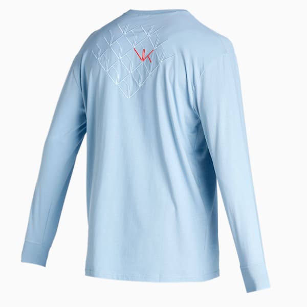 PUMA x one8 Classics Relaxed-Fit Long Sleeve Men's Relaxed Fit T-Shirt, Blue Wash, extralarge-IND