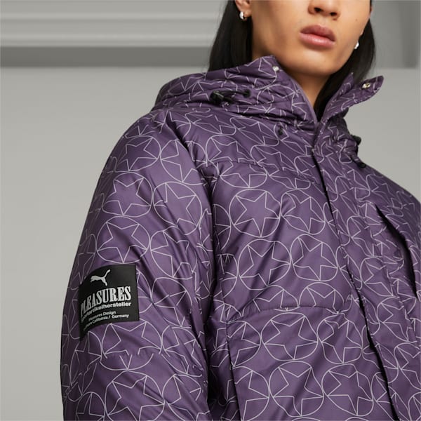 PUMA x PLEASURES Men's Puffer Jacket, Purple Charcoal, extralarge-GBR